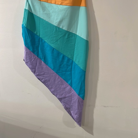 Susana Monaco color block tube asymmetrical dress - Picture 8 of 9